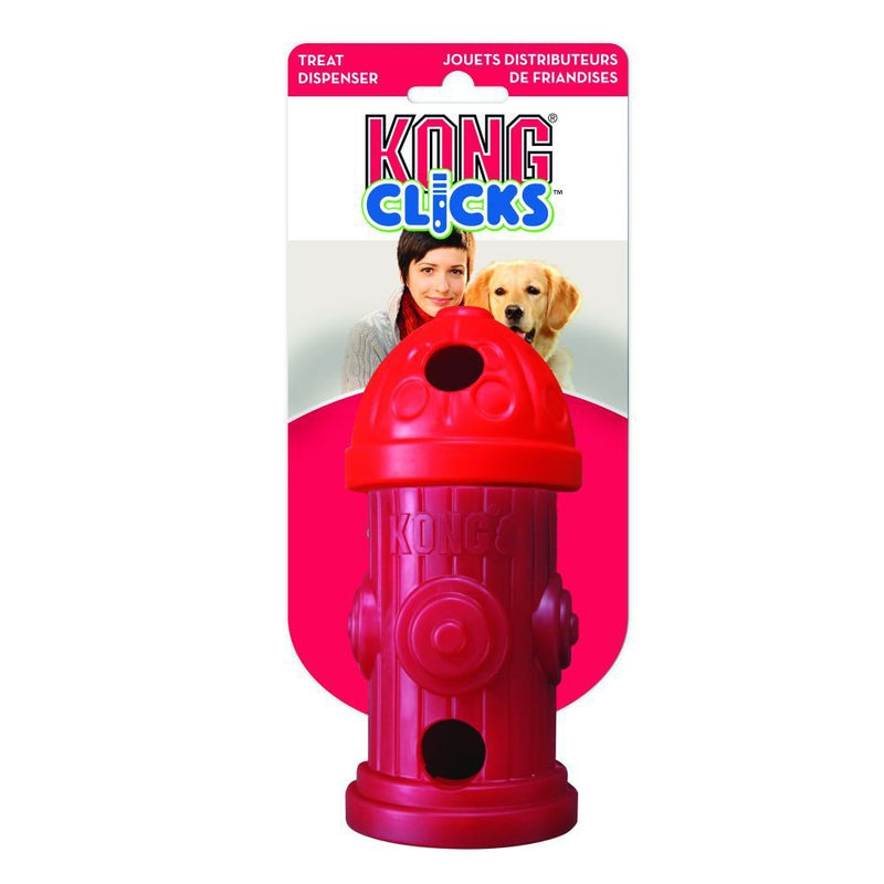 Brinquedo recheavel kong clicks hydrant p/ cães