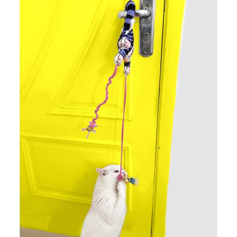 Brinquedo Elástico Fatcat Mouse Bouncer Hanger para Gato
