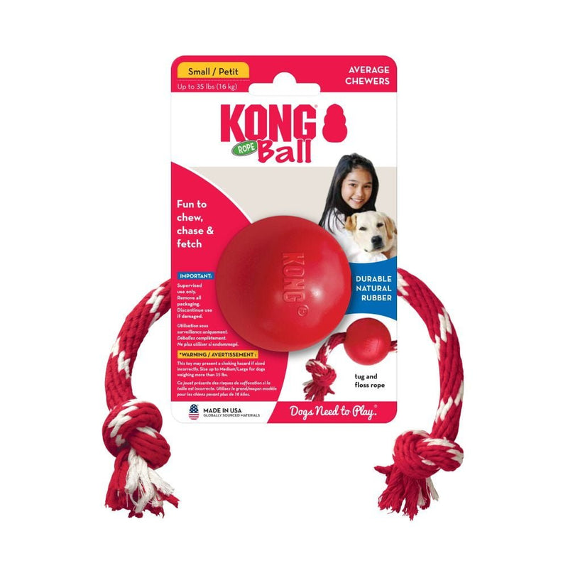 Bola com corda para Cães Kong W/Rope - Pequeno