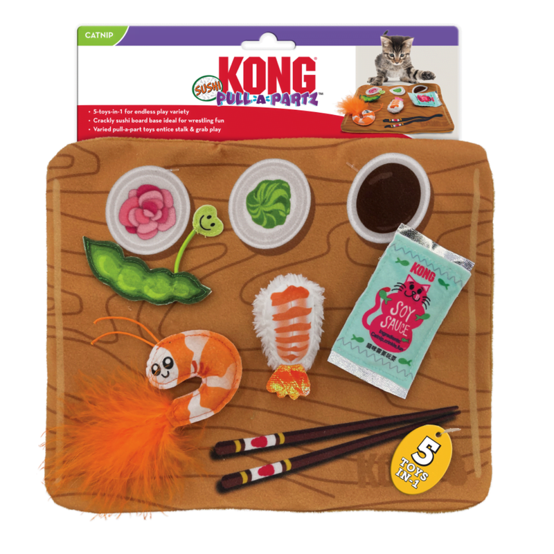 Brinquedo para gato Kong Pull a Partz Sushi