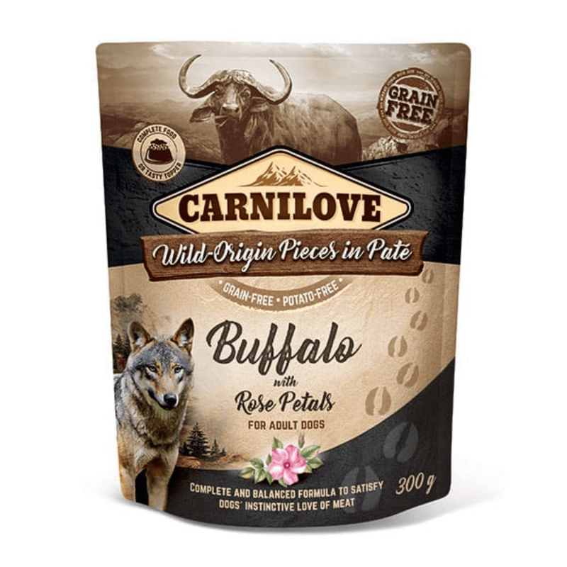Alimentação Natural Carnilove Búfalo & Pétalas de Rosa Patê para Cachorro - New York Pets