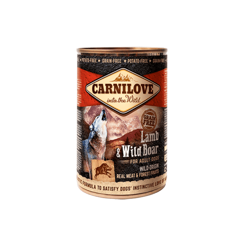 Alimentação Natural Carnilove cordeiro & javali Grain Free para Cães - New York Pets