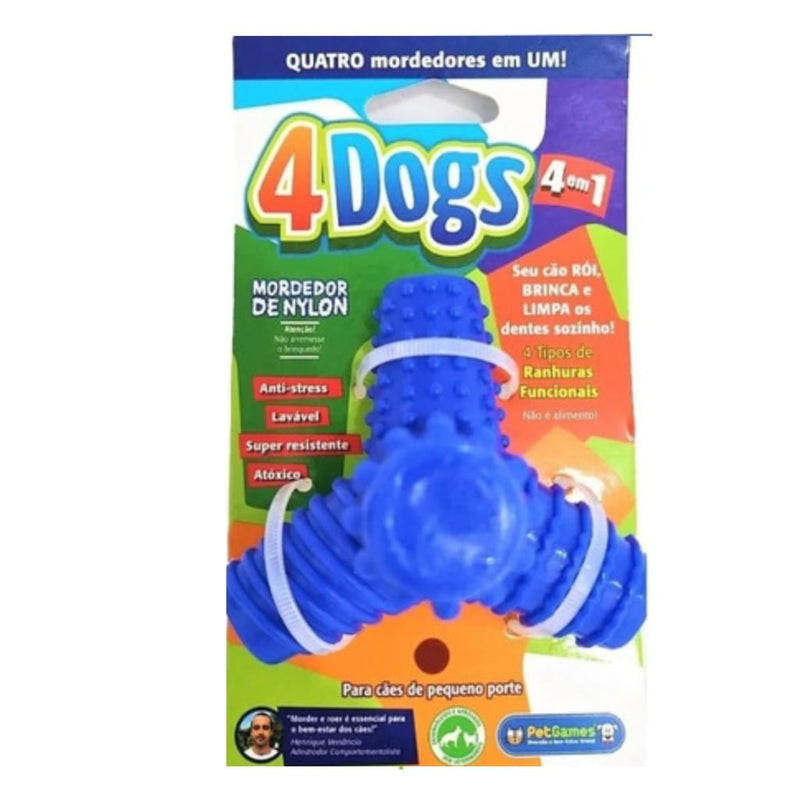 Mordedor de Nylon higiene bucal 4DOGS para cachorro Pet Games