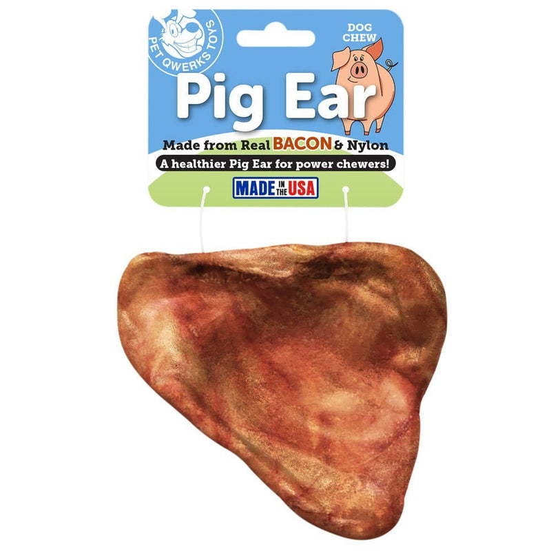 Brinquedo Orelha Suina de Nylon Pet Qwerks Sabor Bacon para Roer - New York Pets