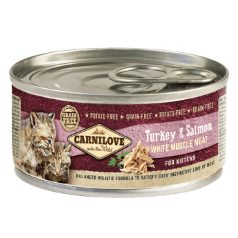 Carnilove Cat Cans – Salmão e Peru - Para filhote – Comida Úmida Para Gatos - New York Pets