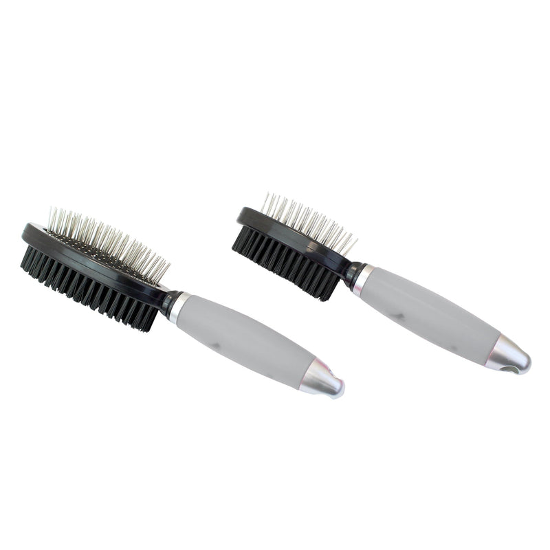 Escova Dupla GermanHart Beauty Saloon Cabo em Gel Cinza sem bolinha - New York Pets