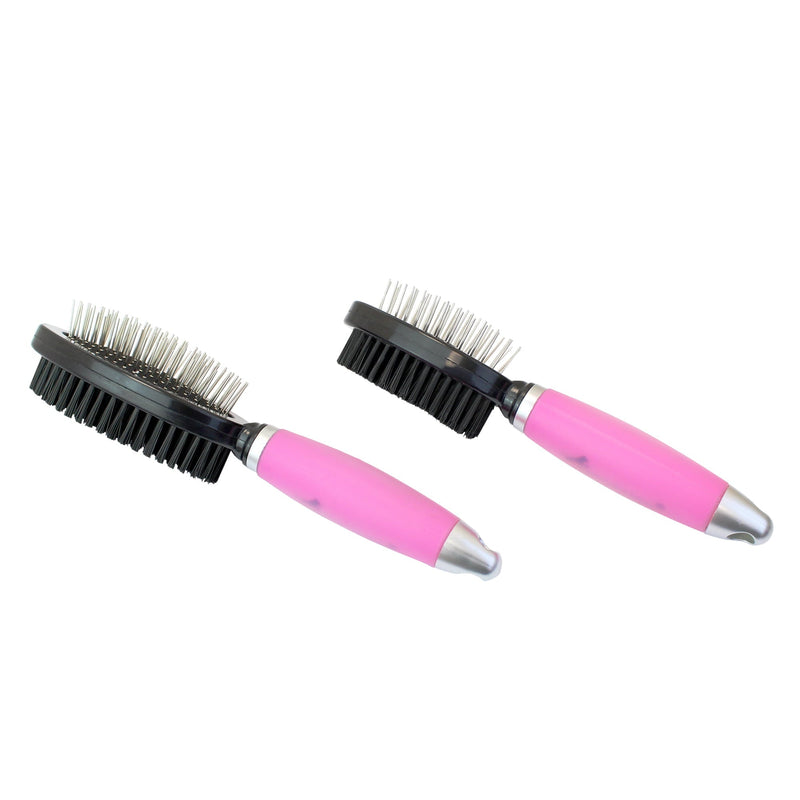 Escova Dupla GermanHart Beauty Saloon Cabo em Gel Rosa sem bolinha - New York Pets