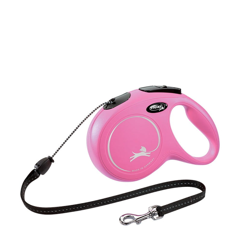 Guia Retrátil Flexi New Classic Corda Rosa 5 Metros - New York Pets