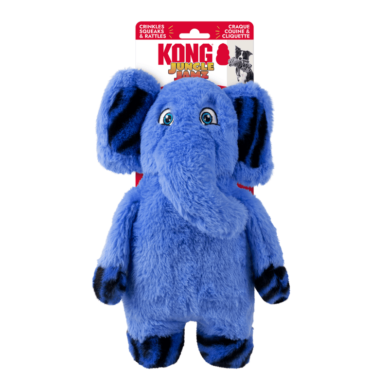 KONG Jungle Jamz Elephant – Brinquedo Sonoro e Interativo para Cães - New York Pets