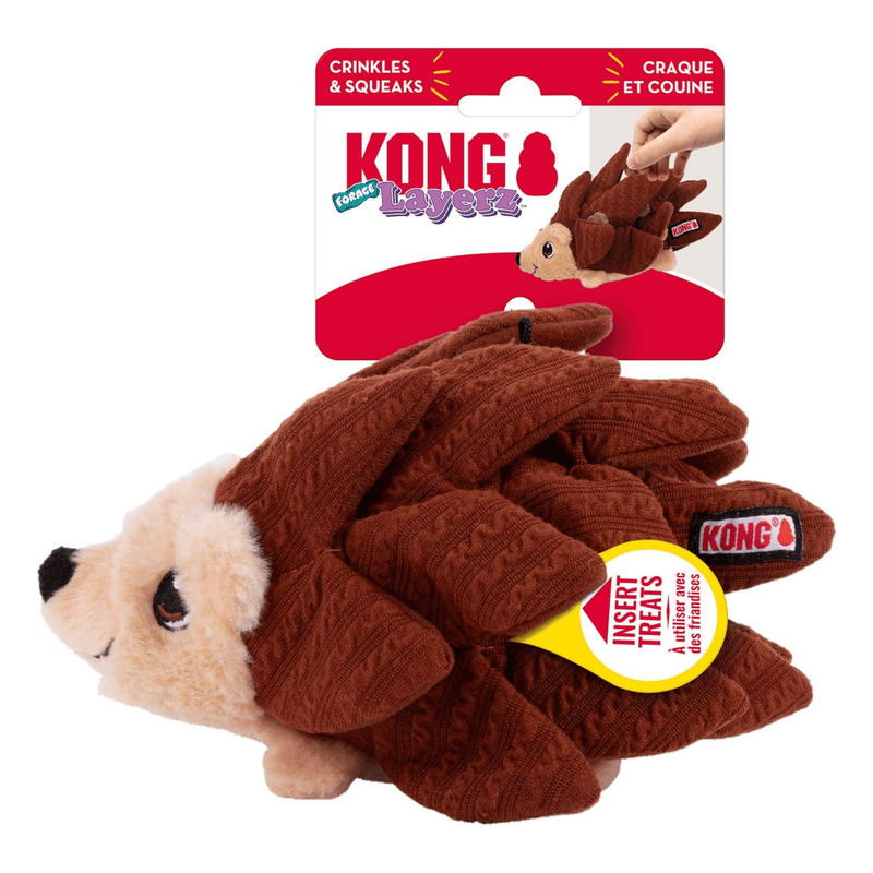 KONG Pelúcia Layerz Forage – Pelúcia Ouriço para Cachorro - New York Pets