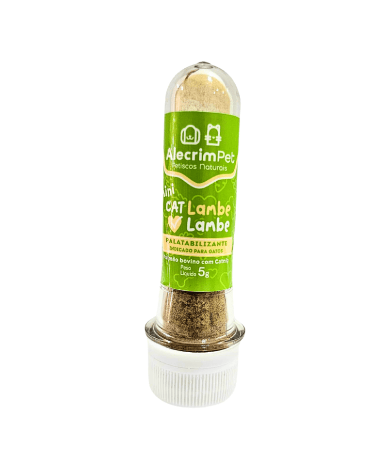 Mini Cat Lambe - Lambe (Pulmão Bovino Desidratado e Catnip) - AlecrimPet - New York Pets