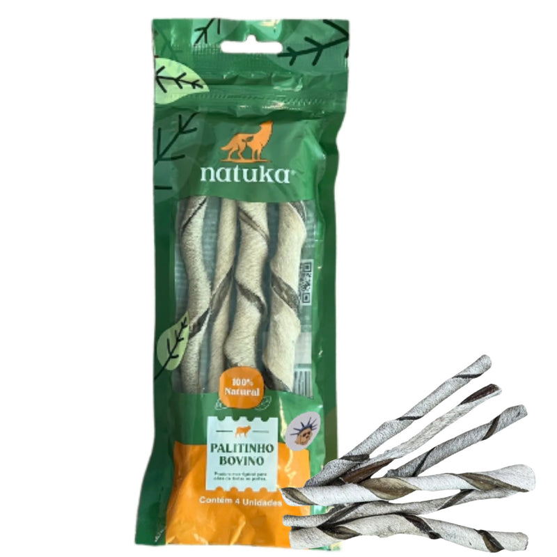 Mordedor Natural Palitinho Bovino Natuka Para Cães - New York Pets