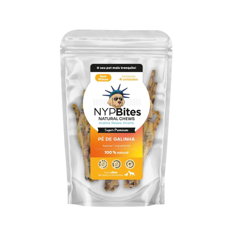 Mordedor Natural Pe de Galinha Desidratada NYPBites 4un - New York Pets