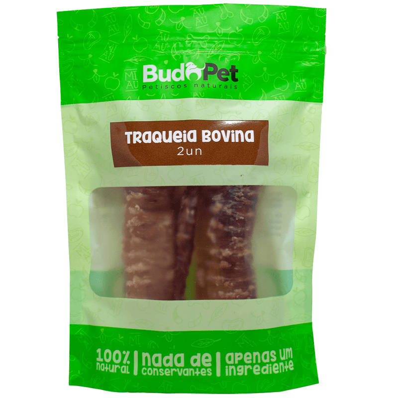 Mordedor Natural Traqueia Bovina para Cães e Gatos BudoPet - New York Pets