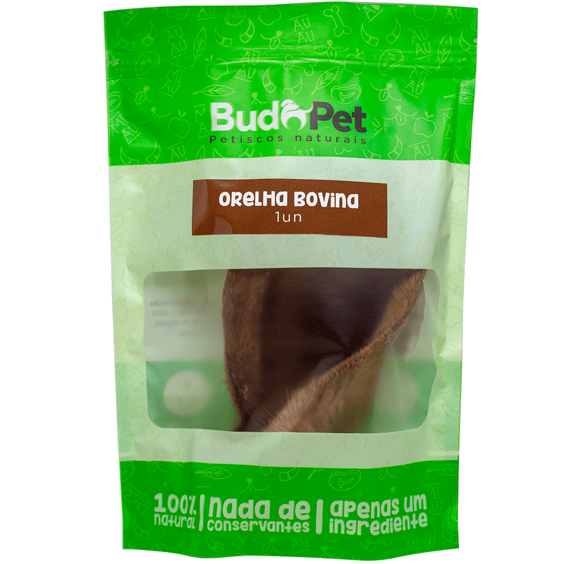 Mordedor orelha bovina budopet para cães e gatos - New York Pets
