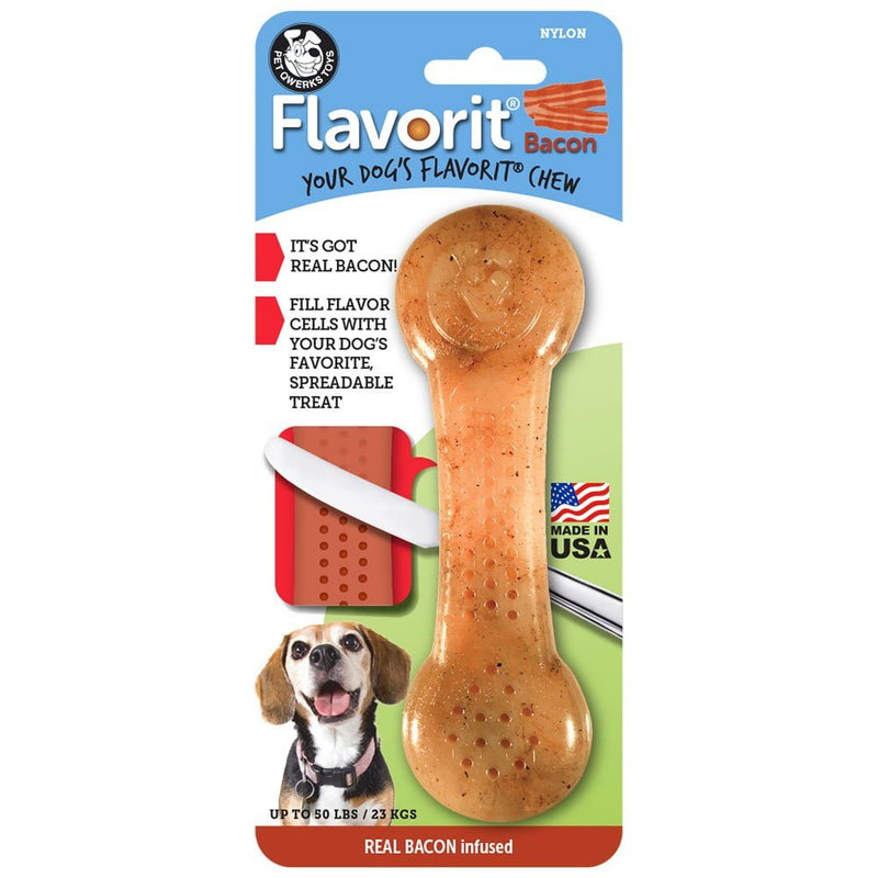 Osso de Nylon Pet Qwerks Flavorit Bacon para Cachorro - New York Pets
