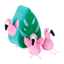 Pelúcia Surpresa Zippy Paws com Flamingos Burrows Apito para Cachorro - New York Pets