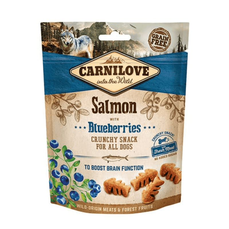 Petisco Crocante Carnilove Salmão e Blueberries para Cães - New York Pets