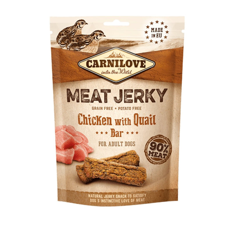 Petisco Natural Carnilove Frango e Codorna Desidratado para Cães - New York Pets