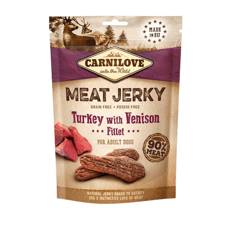 Petisco Natural Carnilove Veado e Peru Desidratado para Cães - New York Pets