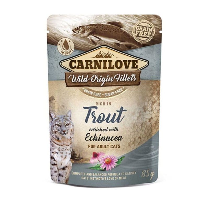 Sache Natural Truta e Equinácea Carnilove para Gatos Adultos - New York Pets