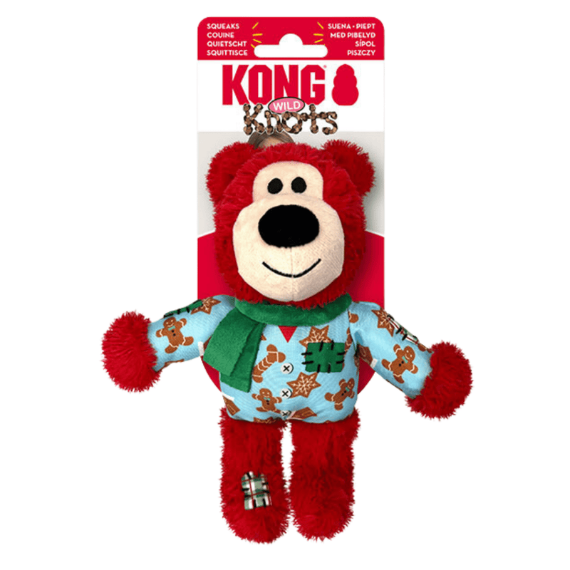 Urso Kong Holiday Wild Knots Pelucia Para Cachorro - New York Pets