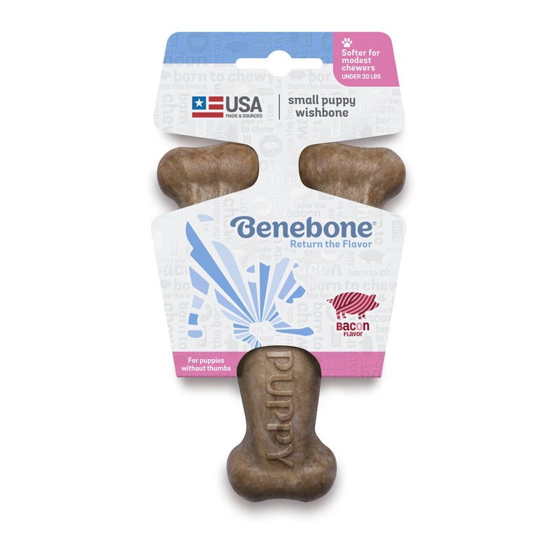 Benebone Wishbone Puppy Bacon Pequeno Para Filhote