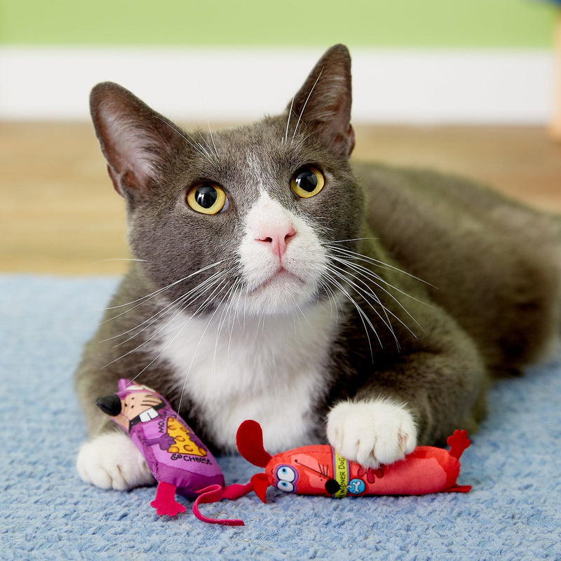 Brinquedo Cachorrinho e Peixinho Fatcat Appeteasers Para Gatos com Catnip