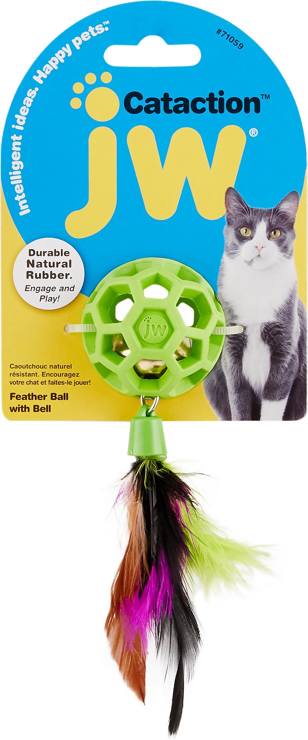 Bola JW Feather Ball com Sininho para Gato