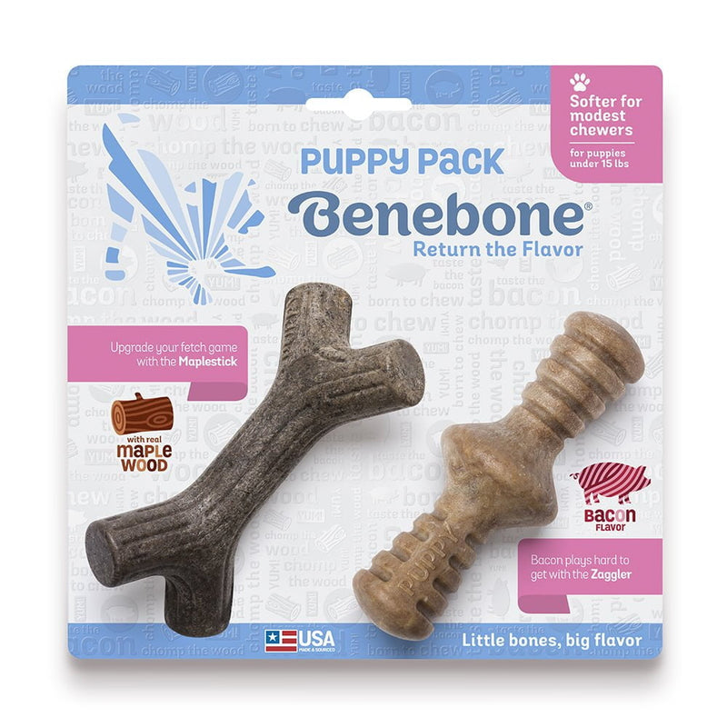 Benebone Puppy 2-Pack Bacon e Maple para Filhote