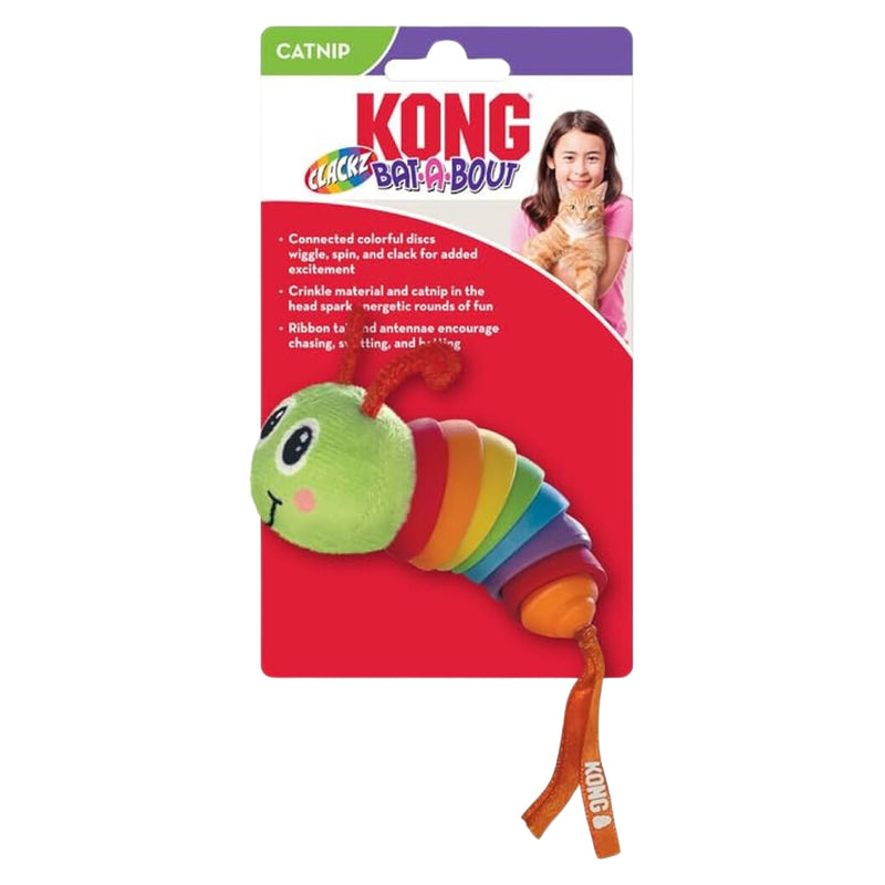 KONG Bat-a-Bout Clackz Caterpillar Brinquedo para Gato