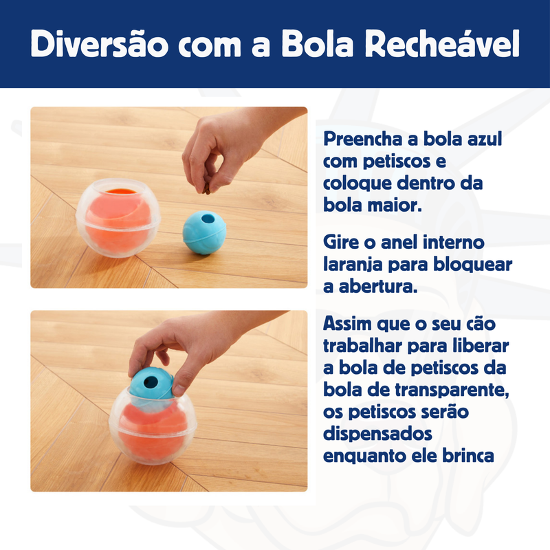 Nina Ottosson Topsy Treat Ball Bola Recheavel 2em 1