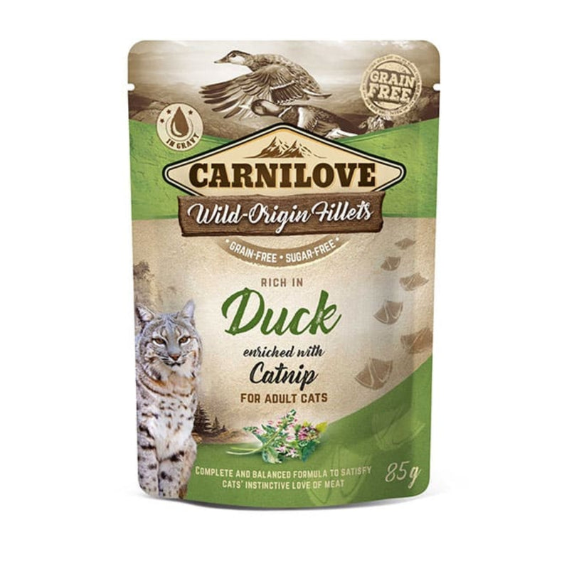 Sache Natural Pato com Catnip Carnilove para Gatos Adultos