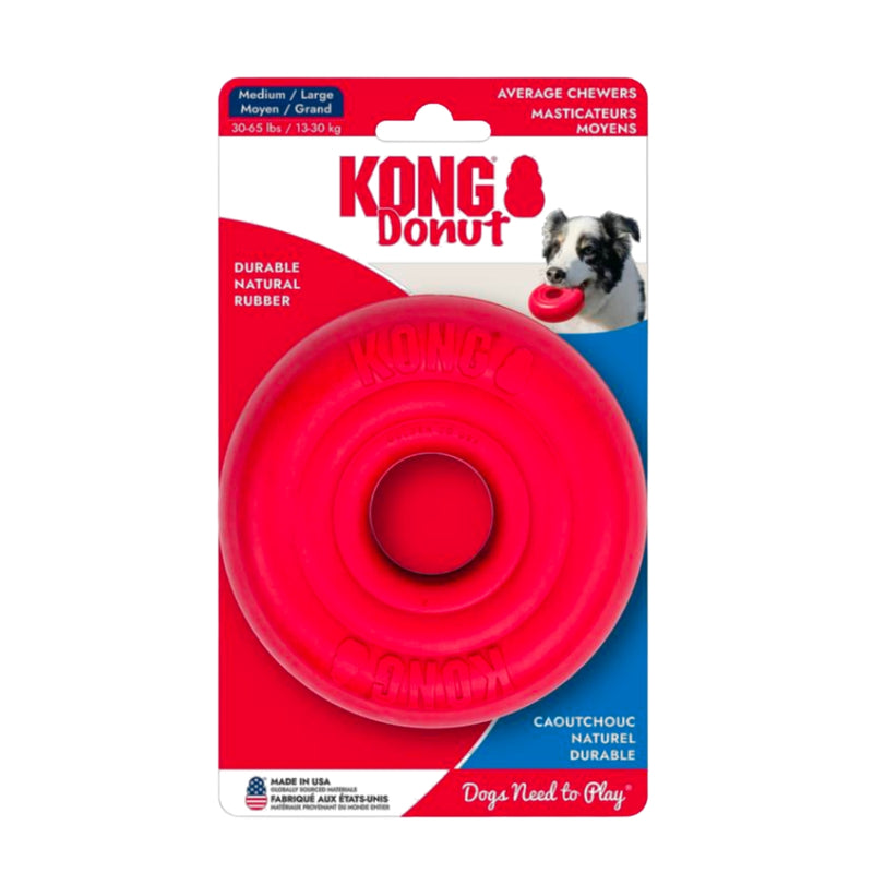 KONG Donut - Brinquedo de Borracha Natural Resistente para Cães - New York Pets