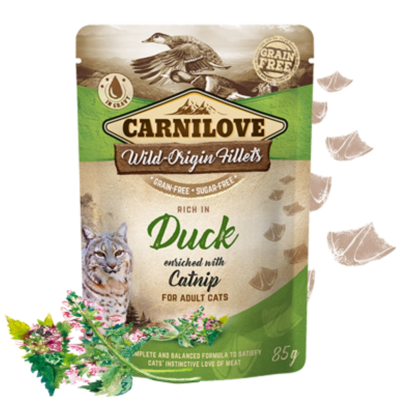 Sache Natural Pato com Catnip Carnilove para Gatos Adultos