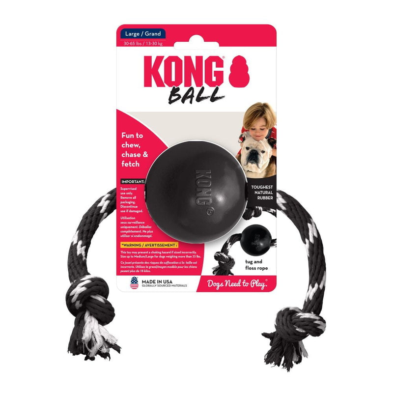 Brinquedo kong extreme ball w/ rope large p/ cães