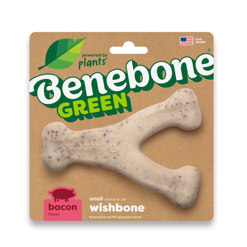 Benebone Green Wishbone — Mordedor para Cachorro Sabor Bacon