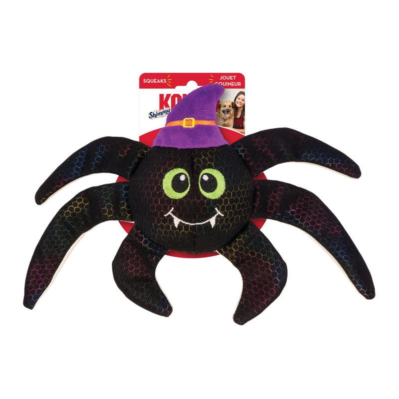 KONG Halloween Shakers Shimmy Spider – Brinquedo de Pelúcia para Cachorro