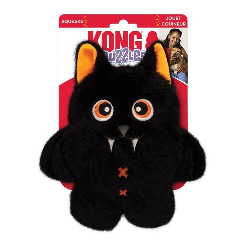 KONG Halloween Snuzzles Pelucia Gato Preto Média para Cachorro