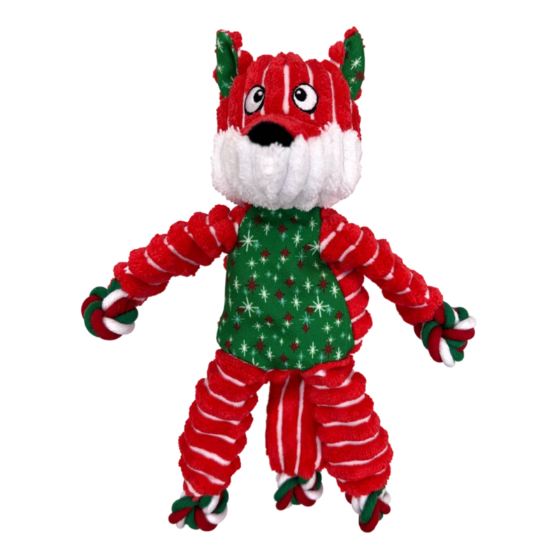 Pelucia Kong Holiday Floppy Knots Fox para Cachorro