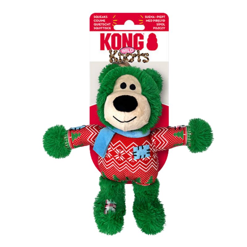 Urso Kong Holiday Wild Knots Pelucia Para Cachorro