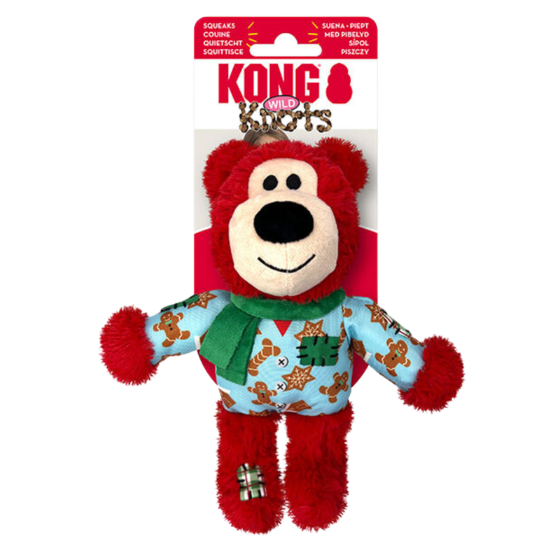 Urso Kong Holiday Wild Knots Pelucia Para Cachorro