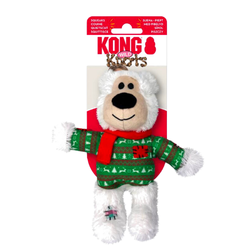 Urso Kong Holiday Wild Knots Pelucia Para Cachorro