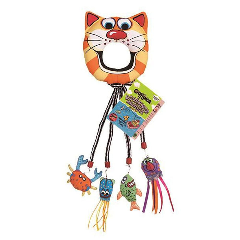 Brinquedo fatcat catfisher doorknob hanger para gatos