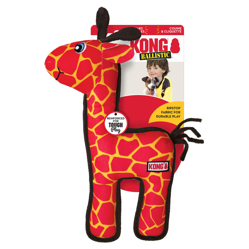 Kong Ballistic Girafa Pelúcia Reforçada para Cachorro