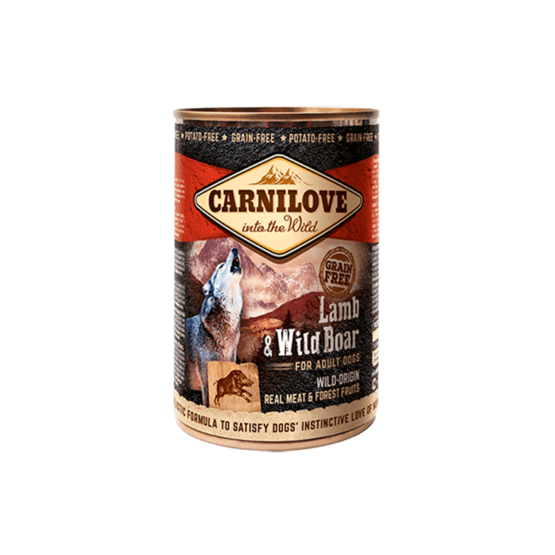 Alimentação Natural Cães Carnilove cordeiro & javali Grain Free