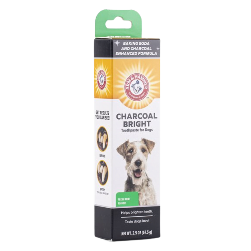 Pasta De Dente Para Cães Enzimática Clareadora Sabor Menta - Arm & Hammer Charcoal Bright