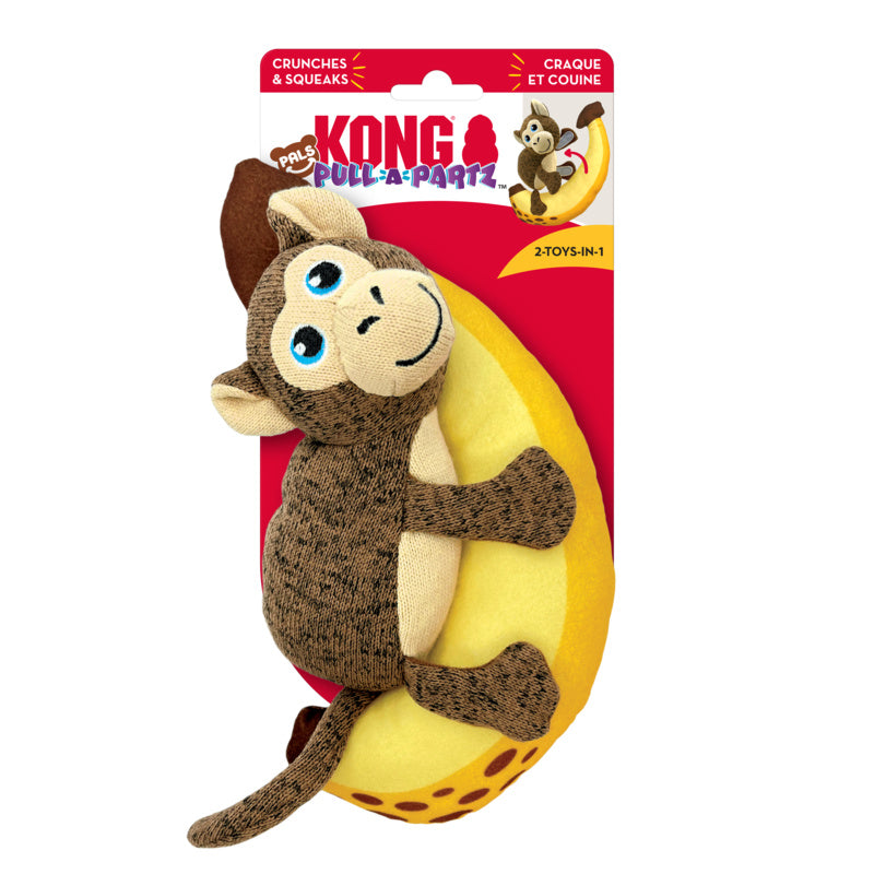 Kong Pull-a-Partz Pals Macaco Medio Pelucia para Cachorro
