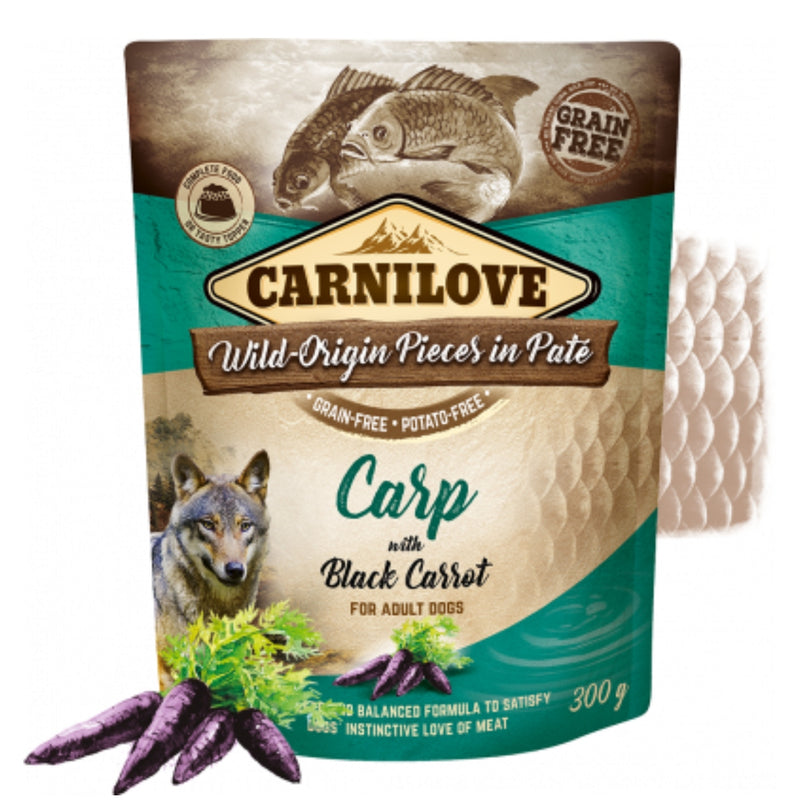 Alimentação Natural Carpa & Cenoura Preta Carnilove Patê para Cachorro