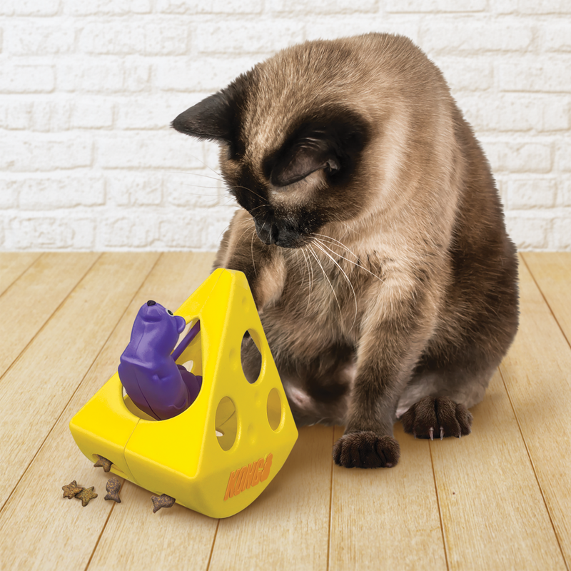 Kong Rewards Rocker Cheese Brinquedo interativo dispenser para gato